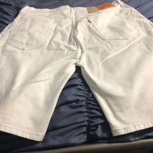 White mens levi shorts